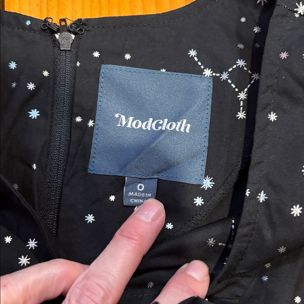 Modcloth 0 Black Silver Celestial Constellation P… - image 5